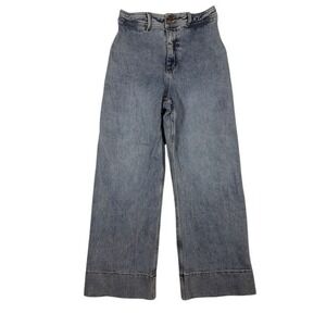 Thrills Womens High Waisted Wide Leg Jeans Light Wash Blue Denim Size US 8 AU 12